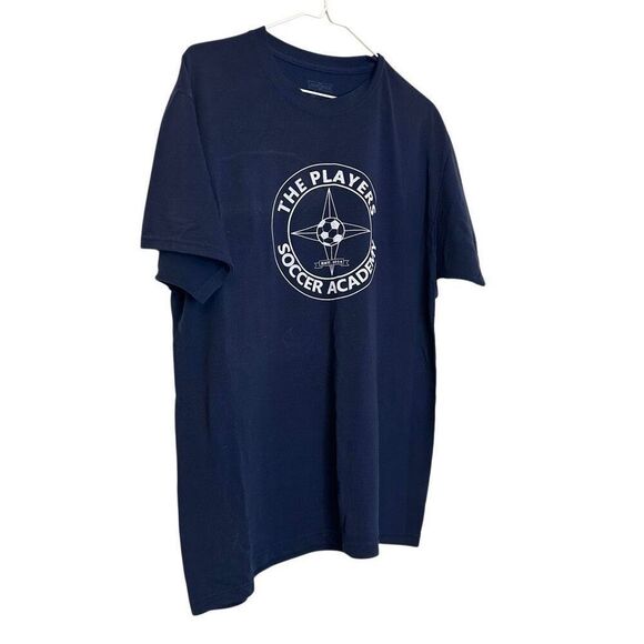 Jerzees Sport Crew Neck The Players Soccer Academy Short Sleeve Tee Navy Large - Picture 3 of 4